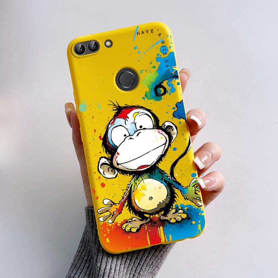 For Huawei P Smart 2018 Case Cute Cat Bear Cartoon Frog Soft Cover For Huawei P Smart FIG-LX1 5.65 Inch Case Coque Fundas Shell