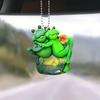 Cartoon Decorative Frog Acrylic Car Pendant For Eyecatching Style Interior