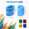 12Pcs Handheld Pencil Sharpeners Double Hole Sharpeners Portable Pencil Sharpening Tool for Student Children Artist