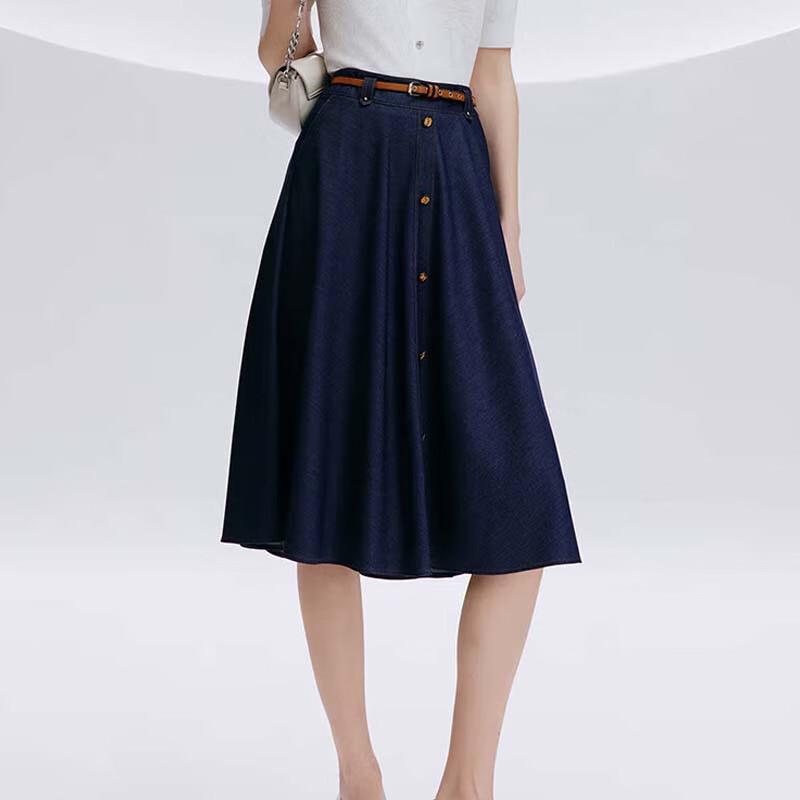 JESSIE Retro A-Line Denim Skirt XL