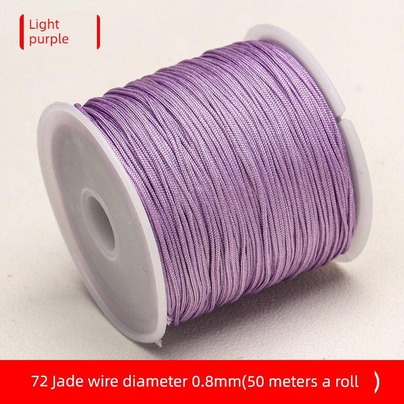 

нет. 72 0,8 мм Нефритовая нить Плетеной ремешок для переноски Браслет Плетеная веревка Плетеная веревка Нить Красная веревка Ремешок для переноски Плетеный DIY Материал Ручной работы No. 72 Jade Line (light purple)