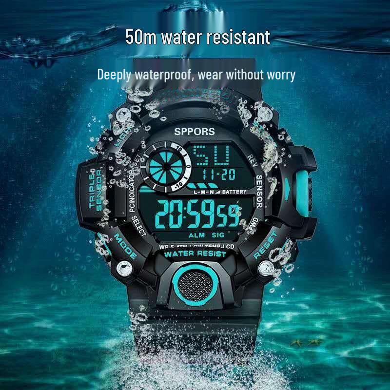 Available: Waterproof Multifunction Sports Watch for Men, Women & Students – Luminous Electronic Wristwatch