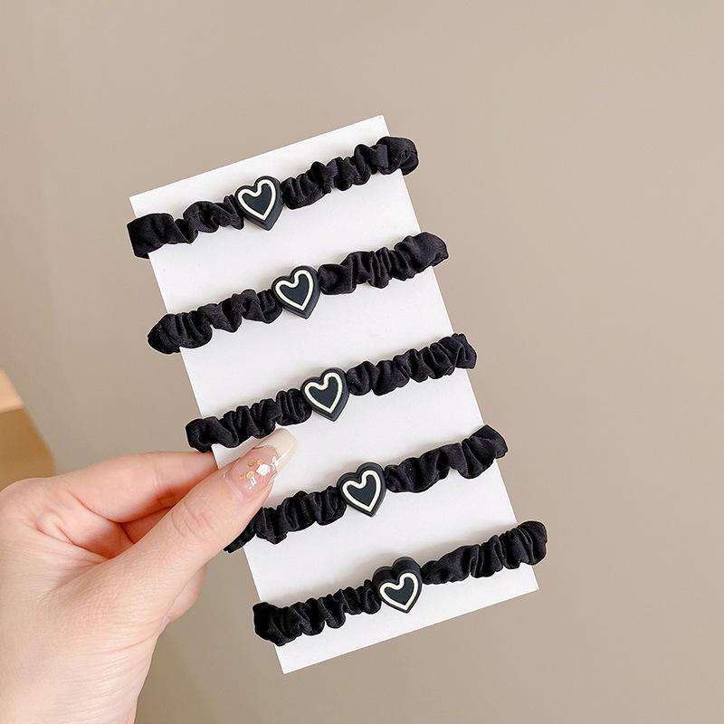 Kleiner Bär Hochelastisches Kaffee-Haargummi für Frauen und Mädchen - Langlebig, Schlicht und Elegant