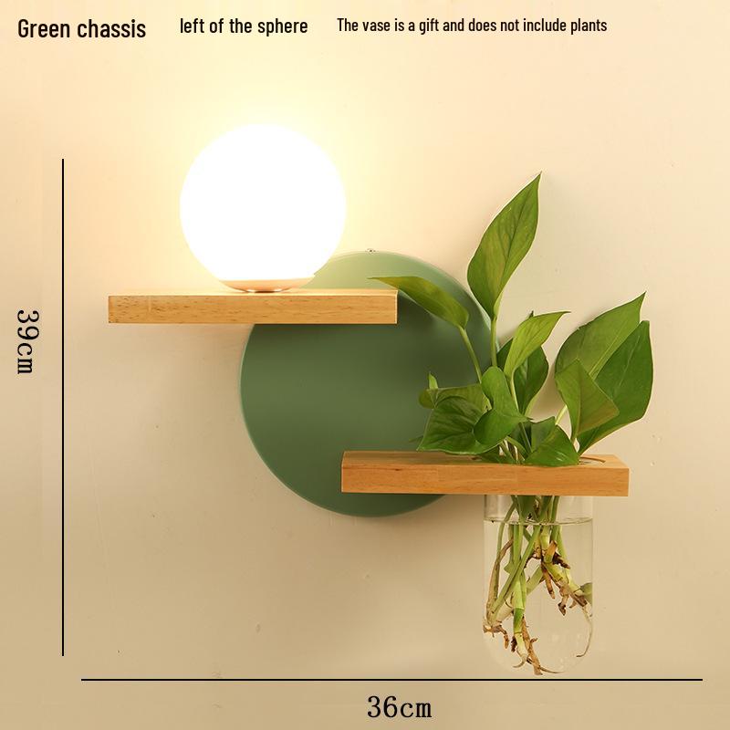 Japanese Solid Wood Nordic Wall Lamp for Bedroom, Living Room, Study, and Balcony