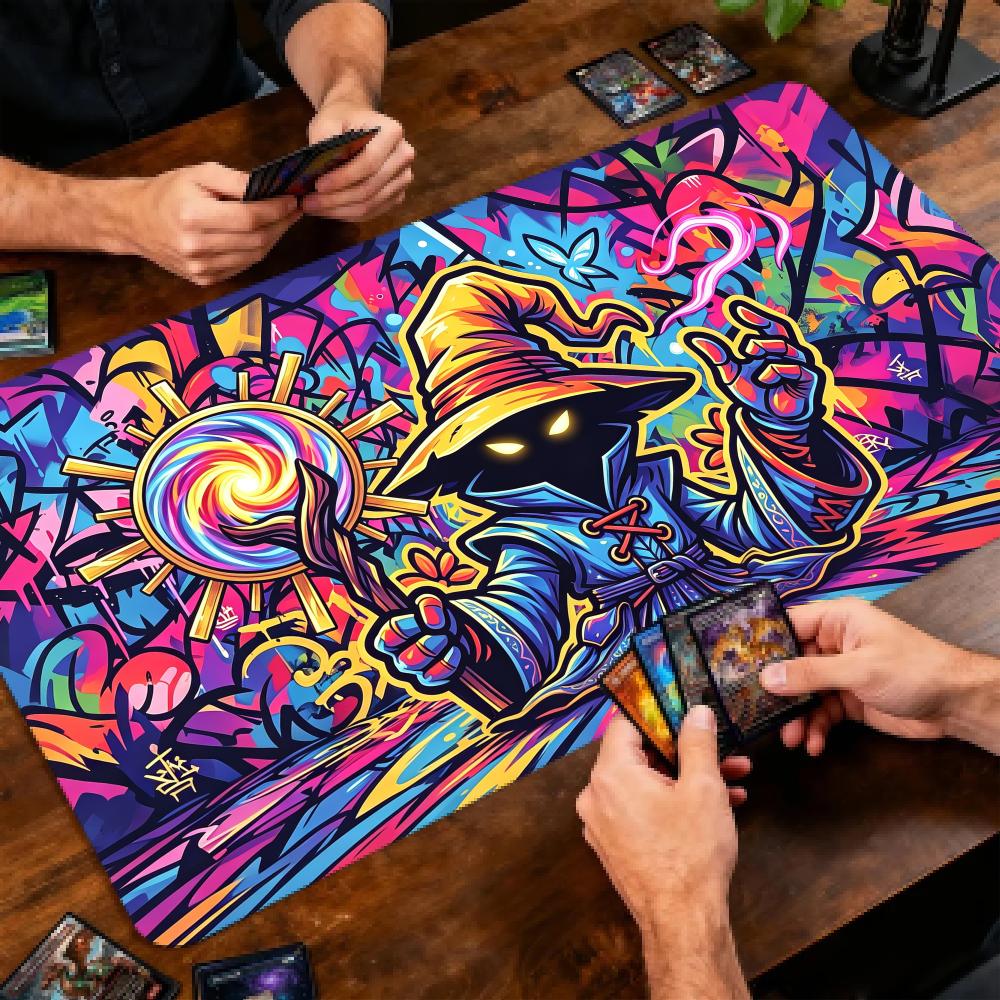 Mysterious Wizard MTG&TCG Tabletop Game Mat Magic Party Playmat Durable Rubber for Games 35X60cm Mouse Pad PC Offices Desk Mats