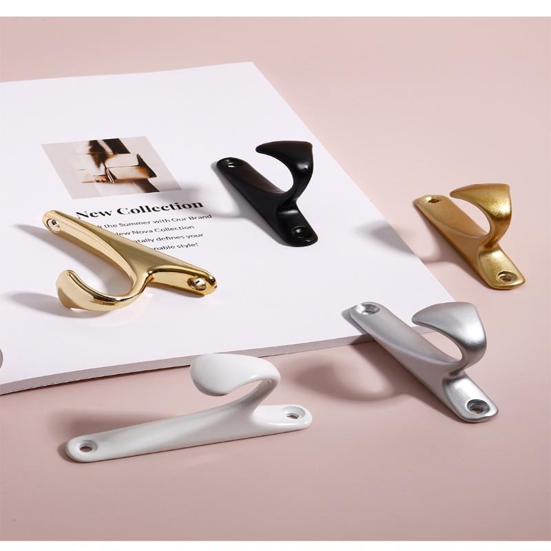 Moderne Noordse Lichte Luxe Aluminiumlegering Nieuwe Ophanghaak Badkamer Kledingkast Deur Kleding en Garderobe Wandhanger Wand Hangi