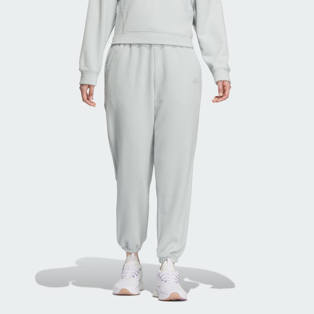 Adidas City Escape Fleece Pants Solid Color Logo Jogger Knit Sports Pants Women Pants Silver-Gray IP7039