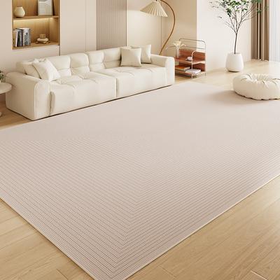 Light Luxury Non-Slip Square Carpet Dark Gray Beige Ins Style Living Room Bedroom Tatami Home Decoration