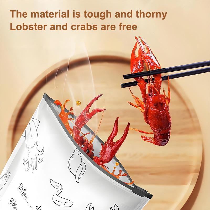 10Pcs Aluminum Foil Fresh-Keeping Bags Reusable Self-Seal Avoid Light Packaging Bag Thickened Food Storage Bags For Fruit Meat