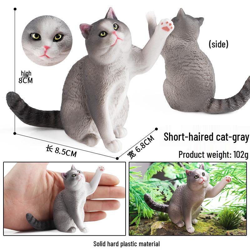British Shorthair Kitten Simulation Toy - Cute Cognitive Birthday Gift for Kids