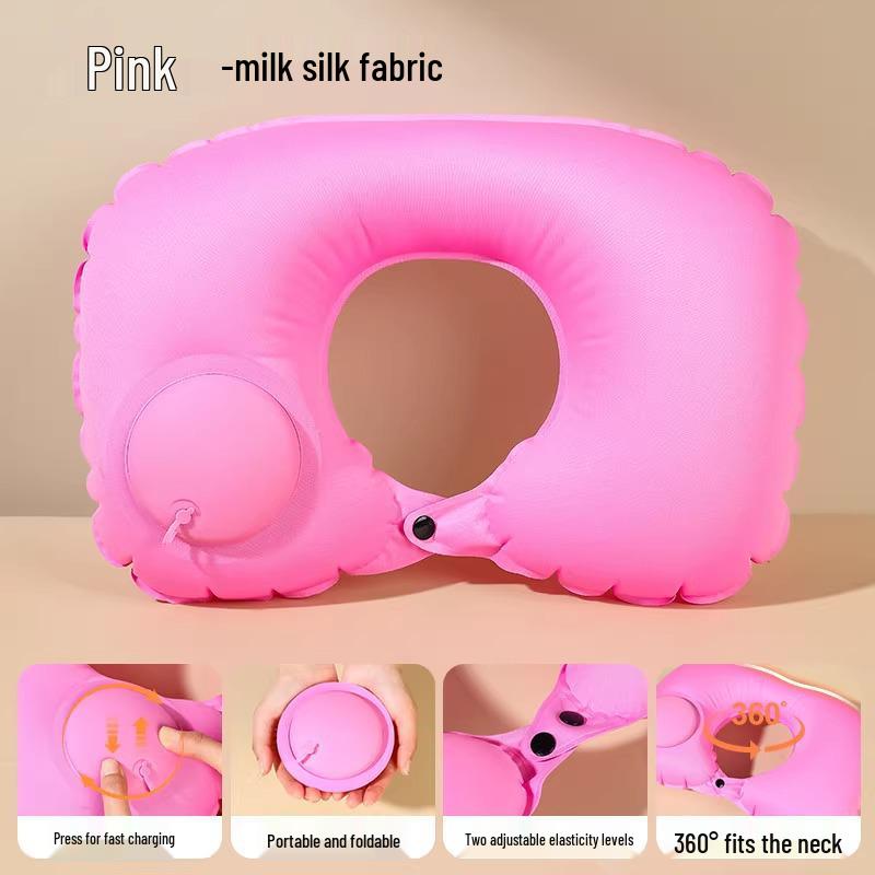 

Надувная U-образная подушка для поддержки шеи для путешествий и сна