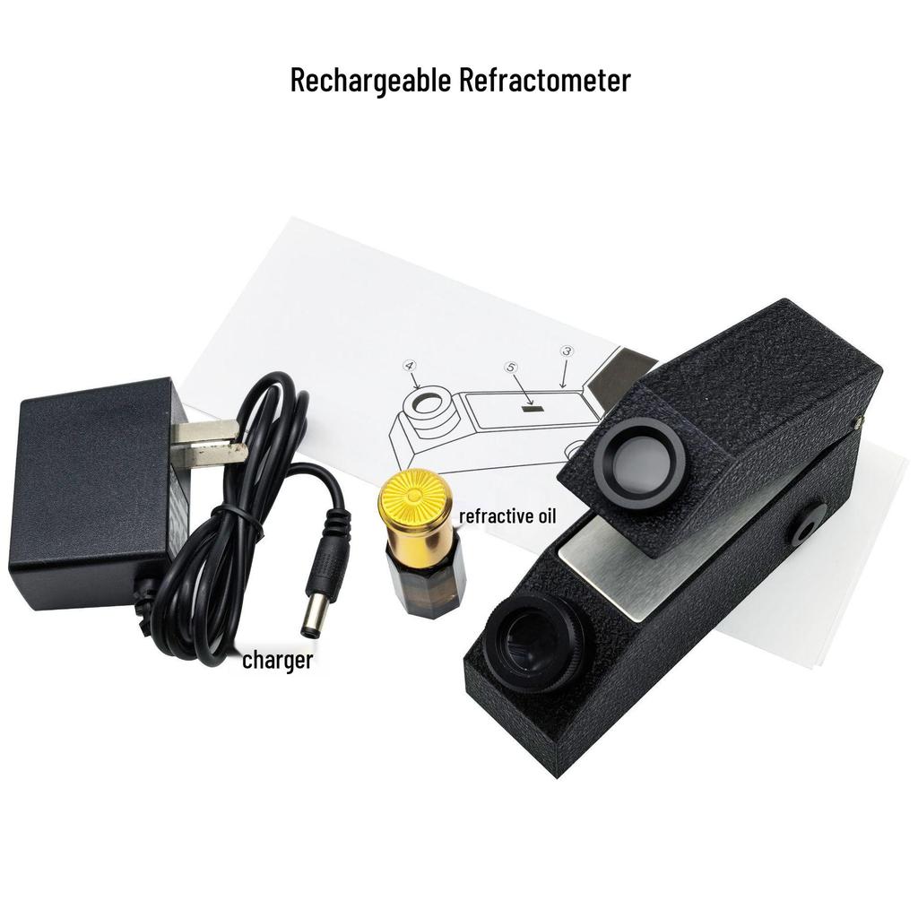 High-Precision Digital Refractometer for Gemstone and Jade Jewelry Appraisal