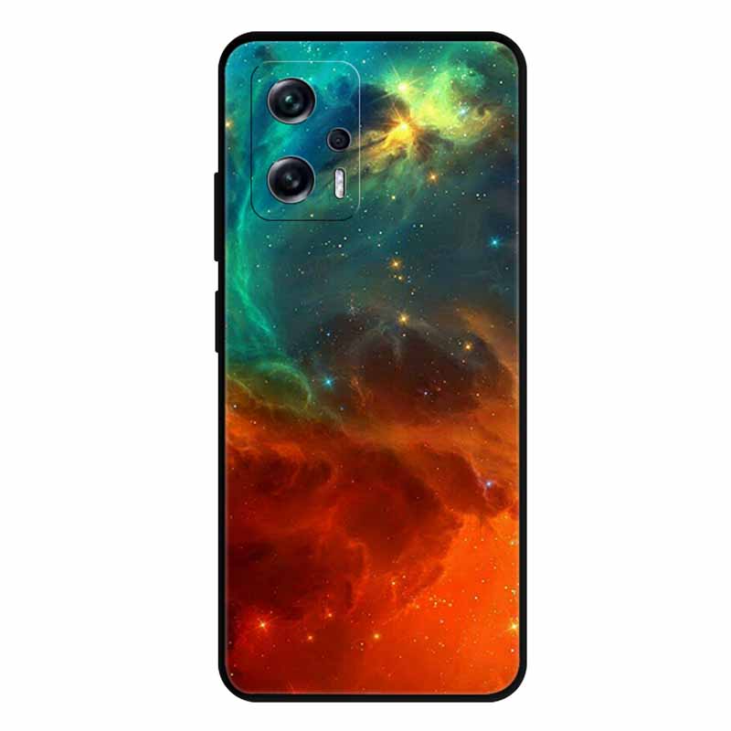 For Xiaomi Poco X4 GT Case X4GT X 4 GT Wolf TPU Silicone Soft TPU Back Cover for Poco X4 GT Para Cartoon Black Edge Fundas Coque