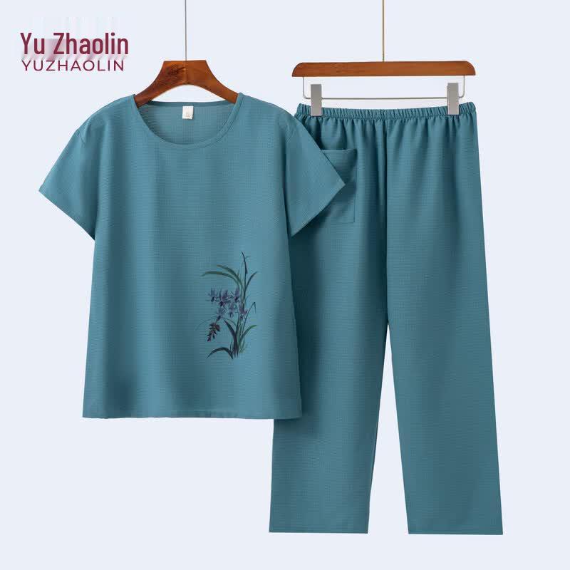 YUZHAOLIN Women s Summer Short Sleeve T-Shirt Set 3XL