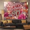 90. Rosen-Geburtstag Hintergrund 1 Stück - Wanddekoration