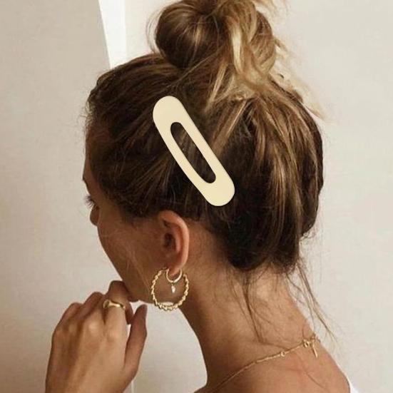 6/8Pcs Women Hair Clips Flat Hairpin Sturdy Non-Stuck Decorative Hair Claw Clips