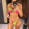 Bikini a triangolo con sgambatura alta e imbottitura Costume da bagno da donna Costume da bagno da donna Set bikini due pezzi Costumista Costume da bagno Nuoto