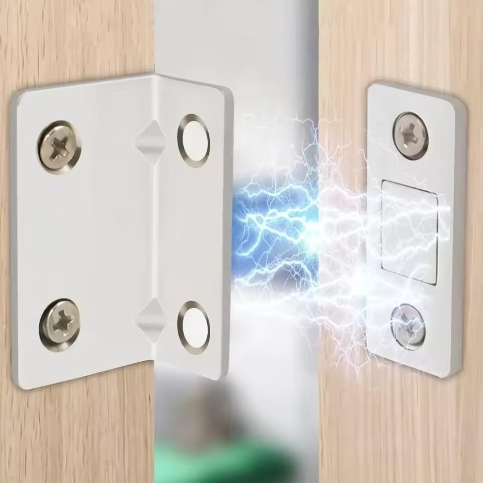 Ultra Thin Latch Cupboard L Type Door Closer Cabinet Catches Door Stopper Furniture Fittings Strong Magnetic Kitchen Accessories