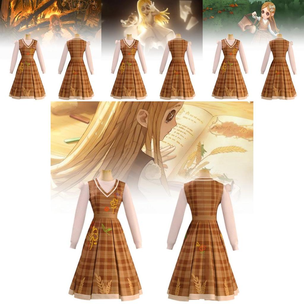 Charming Japanese Anime Style Girl's Autumn Adventure Cosplay Costume For Kids