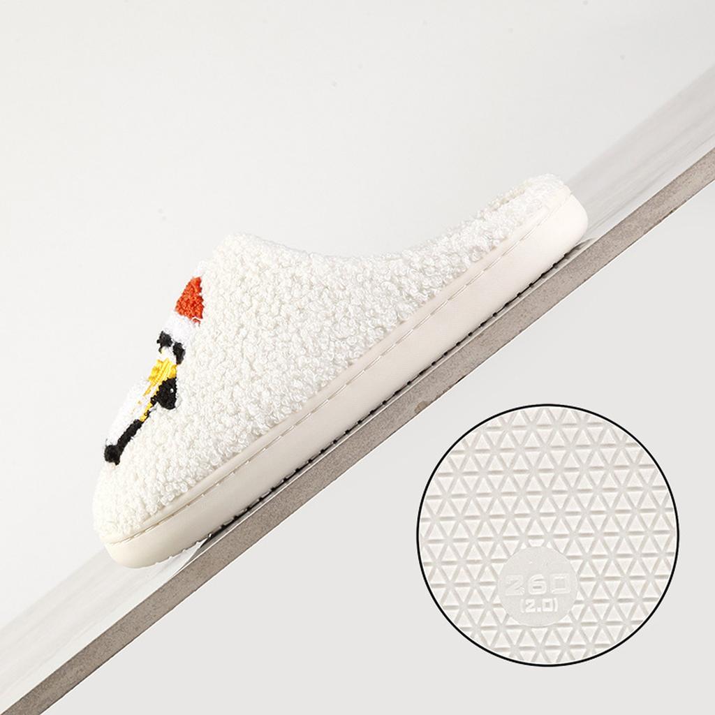 Couple Winter Christmas Penguin Warm Cotton Slippers Lovers Men And Women Thick Sole Soft Sole Non Slippers Women Summer Outdoor