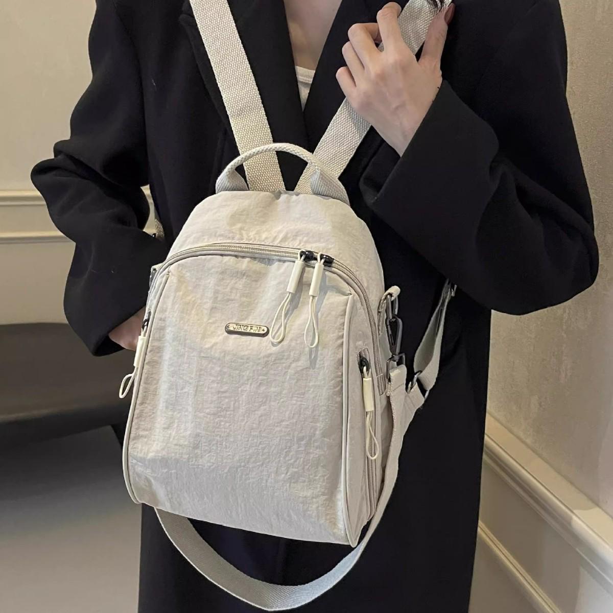

Women s Large Capacity Lightweight Oxford Cloth Backpack - Casual Fashion, Convertible Shoulder and Handheld Design Off-white [Top Market Quality for Comparison]