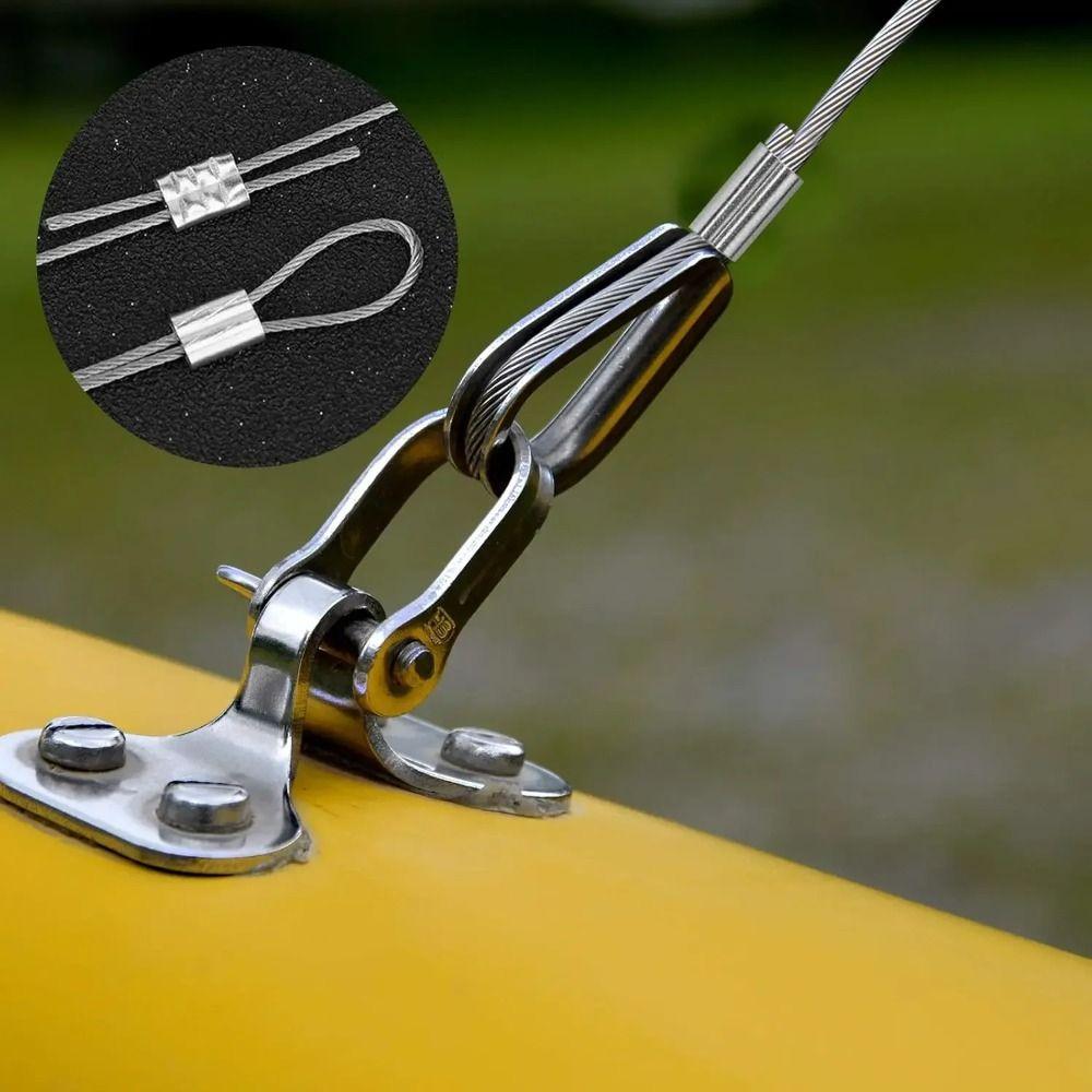 Double Hole Aluminum Sleeve Clamps Aluminum Material Cable Crimp Sleeve Cable Management