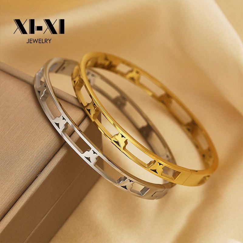 18K Gold Plated European Stainless Steel Hollow Butterfly Bangle