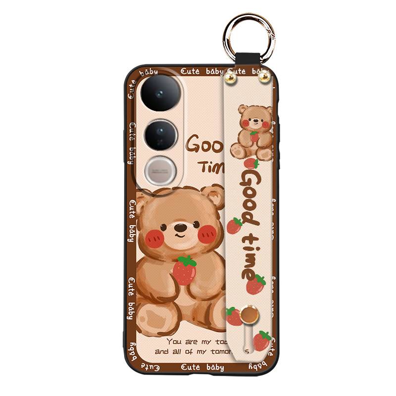 Anti-knock Dirt-resistant Phone Case For VIVO V50 Lite 5G Global Back Cover Wristband Silicone Kickstand Waterproof Cute