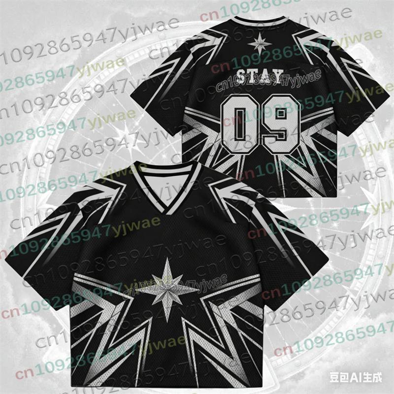 Kpop Stay Karma Album Fans T-Shirt Felix Bangchan Hyunjin Streetwear Casual Sport Oversize Kurzarm Herrenbekleidung T-Shirt