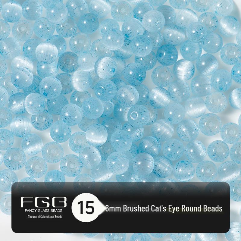 6mm Frosted Cat's Eye Glass Seed Beads for Handmade DIY Bracelets and Accessories