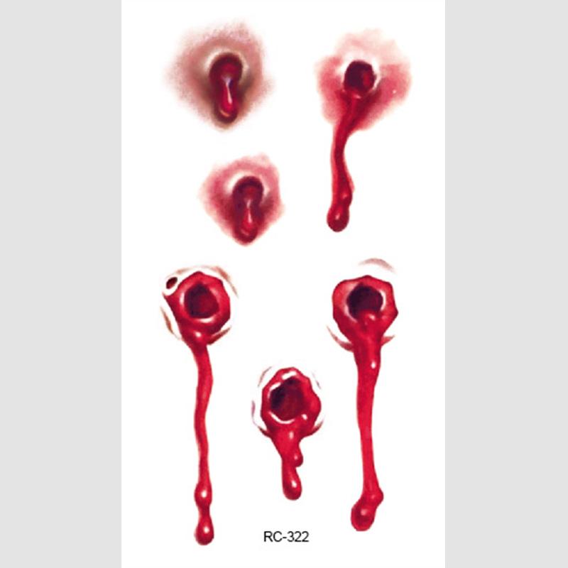 Halloween Temporary Horror Surgery Wound Scar Tattoo Stickers