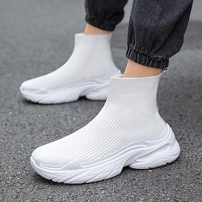 Sneakers for Men High Top Sock Shoes Autumn New Breathable Casual Shoes Outdoor Platform Anti Slip Walking Shoes 2025