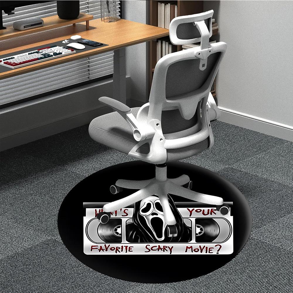 

1pc Scream MaskChair Carpet for Office, Non-slip, Soft and Durable Office Rug for Interior Decoration, Perfect for Office yy250925082 80cm by 80cm