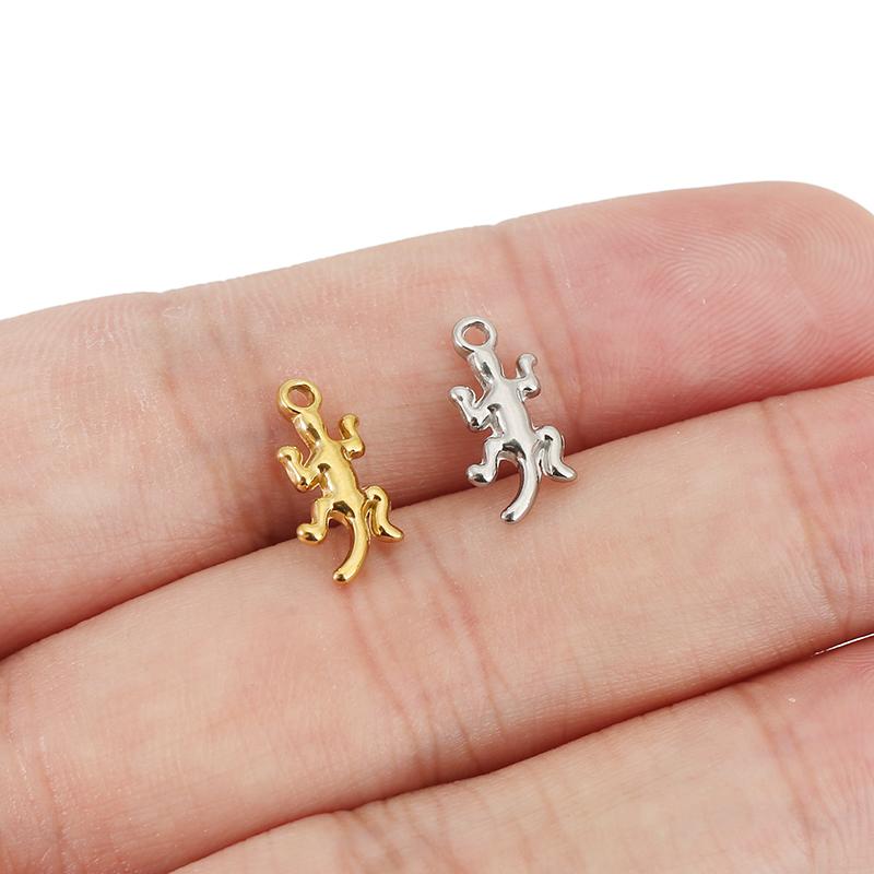 5pcs Never Fade Stainless Steel Beads Animal Dog Claw Starfish Gecko Elephant Charms Earrings Bracelet Necklace Jewelry Making