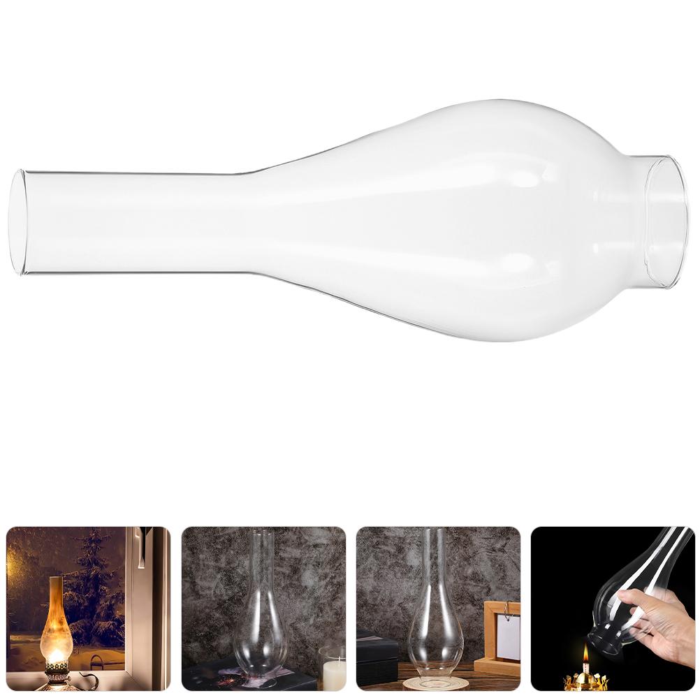 

2 Pcs Vintage Lampshade Clear Oil Interior Light Transparent Glass Chimney прозорий