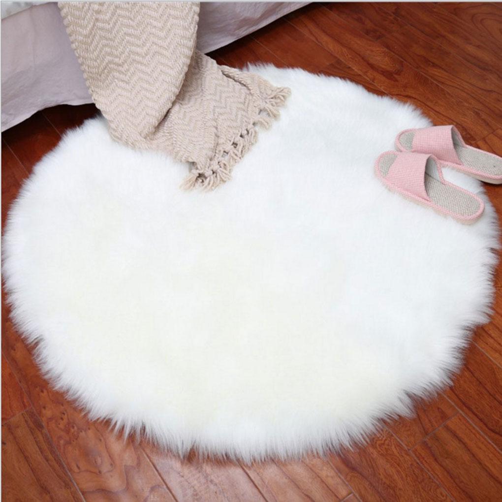 Fluffy Plain Sheepskin Rug Soft Faux Fur Shaggy Area Rugs Thick Wool Carpet