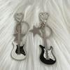Gitarre Liebe Herz Schlüsselanhänger Für Frauen Stern Süße Schlüsselbund Trendy Mode Anhänger Rock Punk Vintage Schlüsselanhänger Geschenk