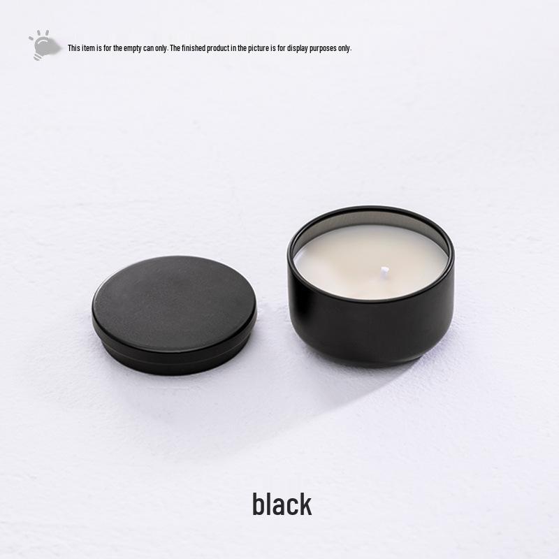 Nordic Minimalist DIY Soy Wax Candle Container - Solid Color Tin