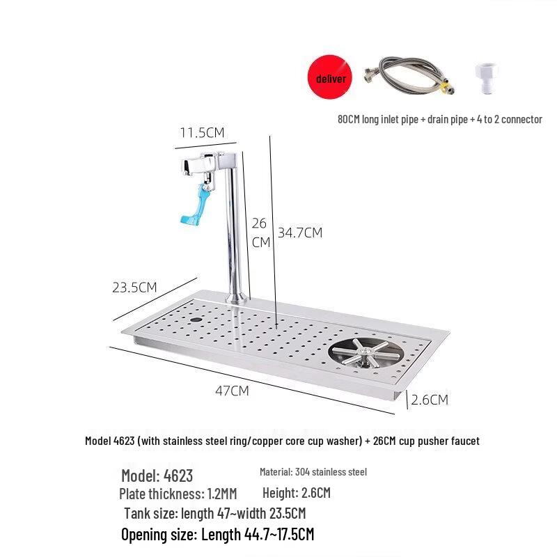

TLXT Stainless Steel Sink Cup Rinser with Faucet