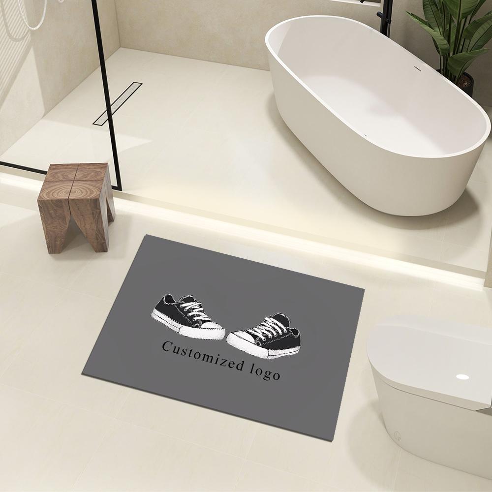 Customized Cartoon Patterns Soft Diatom Mud Non Slip Bath Mat Bathroom Rugs