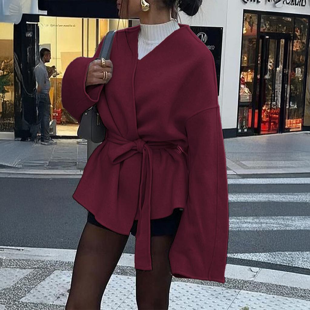 Elegant Lace-Up Long Sleeve Blazer Women's Fall/Winter 2025