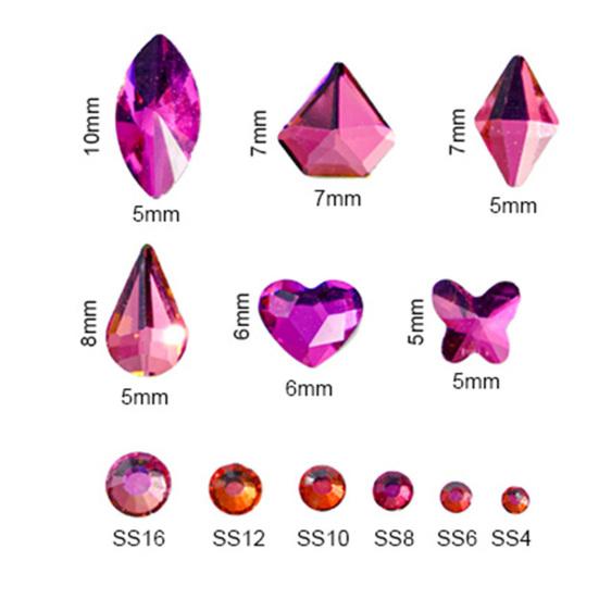 12Grids/Box Nail Art Rhinestone Flat Back Non-Drop Lightweight Mixed Colorful AB Nail Art Glitter Decorations for Manicure