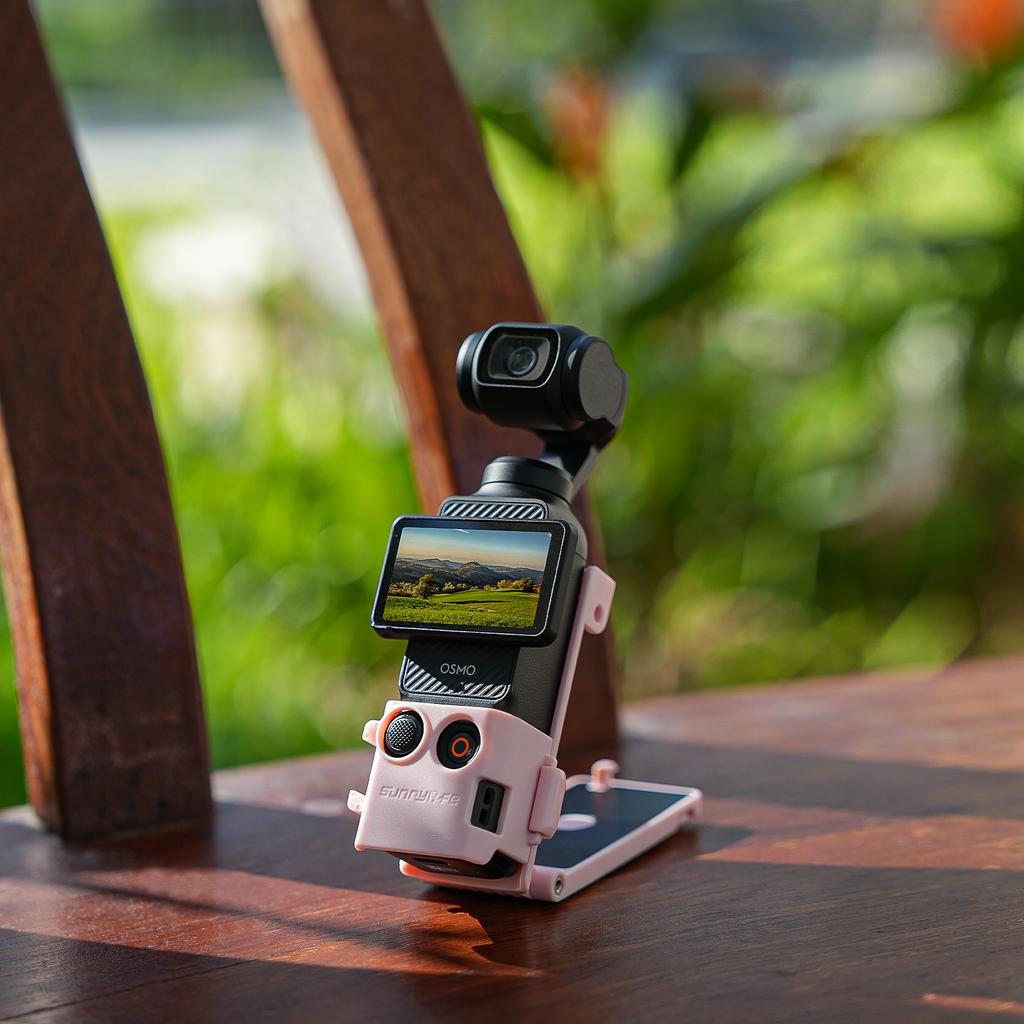 Magnetic Mount Stand Compatible for DJI Osmo Pocket 3 Adjustable Angle Tabletop/Cycling Clip Holder Mount