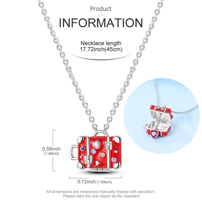 Red Love Trunk Charm Copper Charm Beads Fit Original Bracelet Pendant Necklace Diy Jewelry Birthday Gifts