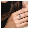 Pandora Pear-shaped Halo Design 925 Silver Ring Women's Silver 192835C01