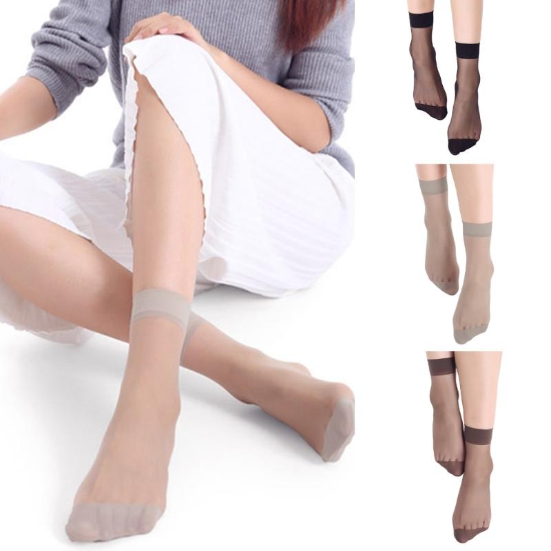10 Pairs Women's Crystal Sheer Ankle Socks Anti Snags Comfortable Invisible Formal Ultra Thin Socks for Everyday Wear