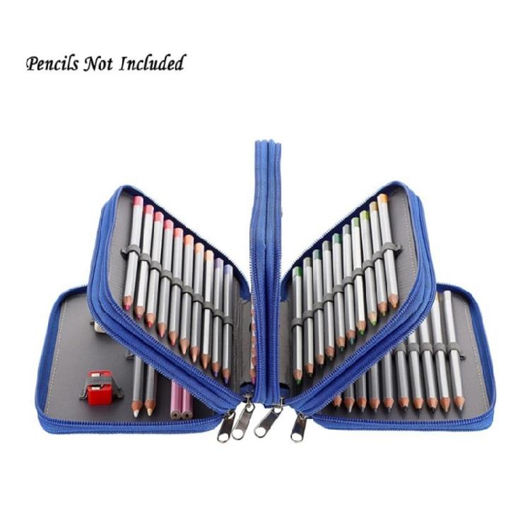 Neatly Organized 4 Level Pencil Holders With 72 Dedicated Slots Waterproof Cloth Fabric Stationeries Organizers Bag