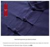 Herren Chinesischer Tang-Anzug: Frühlings-/Herbst-Baumwoll-Leinen-Set mit Froschknöpfen - Retro Mönch Teezeremonie Hanfu Robe.
