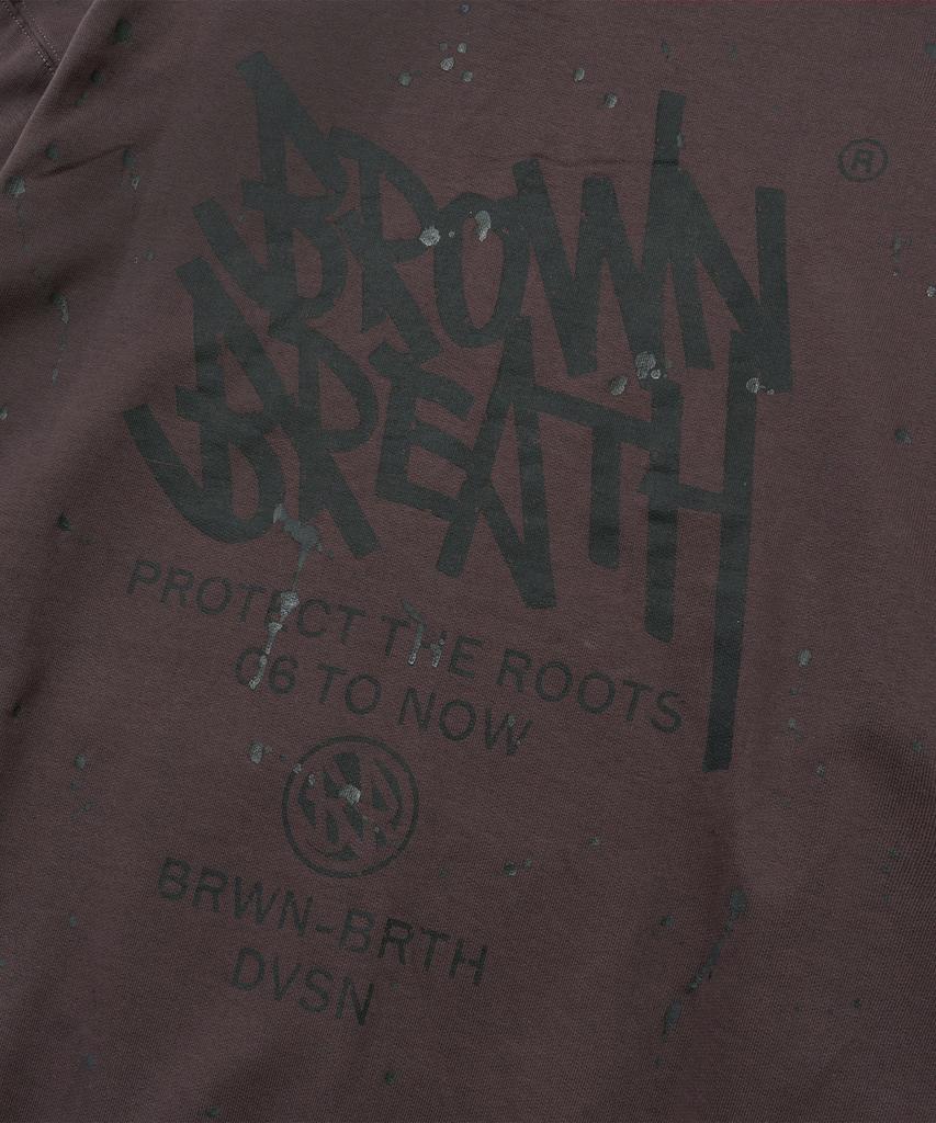 Painted Hoodie - Dark Brown