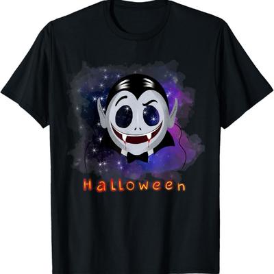 Dracula Gesichtsmaske Halloween Party Buntes Design Kunst T-Shirt